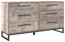 Neilsville - Whitewash - Six Drawer Dresser-Washburn's Home Furnishings