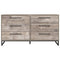 Neilsville - Whitewash - Six Drawer Dresser - Vinyl-wrapped-Washburn's Home Furnishings