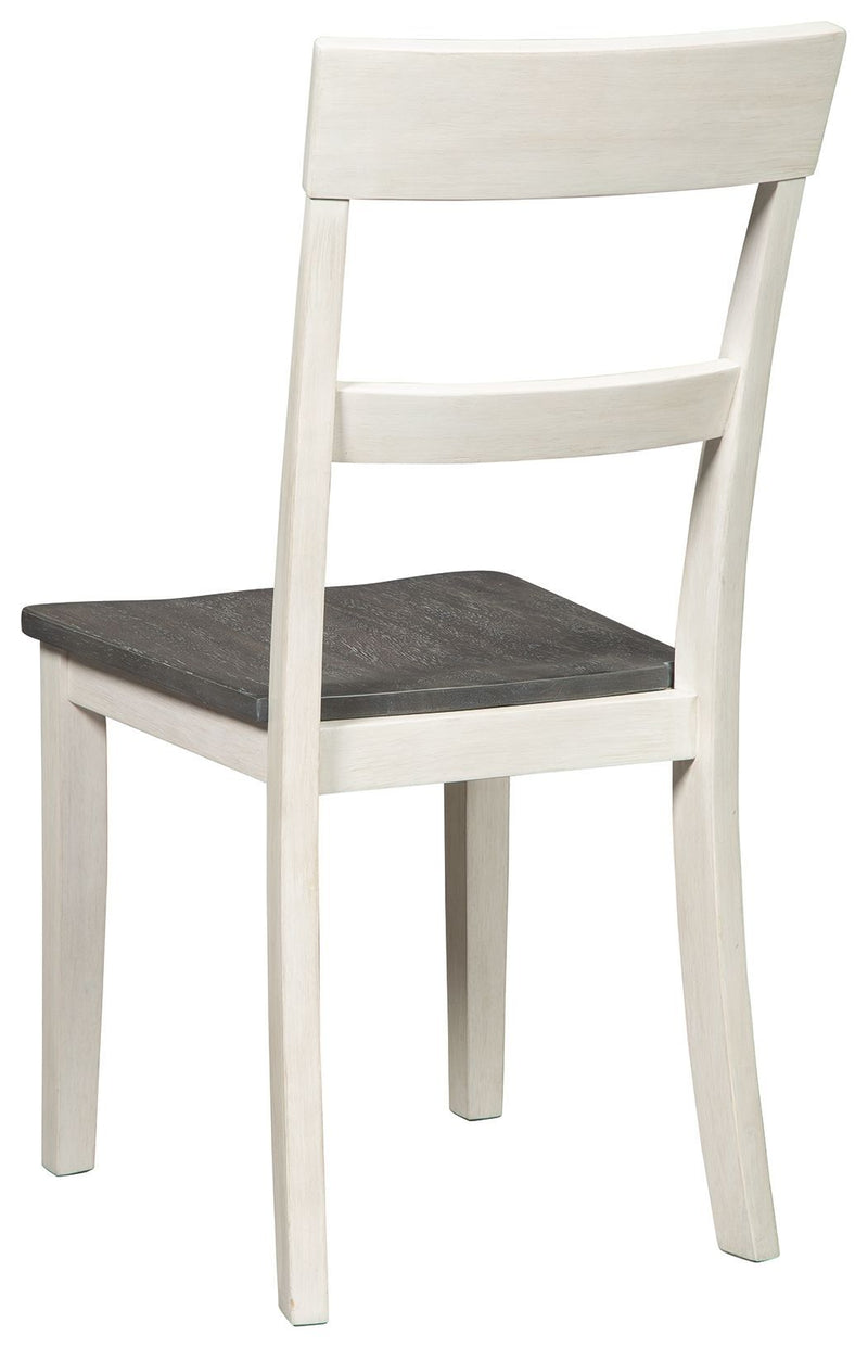 Nelling - White / Brown / Beige - Dining Room Side Chair (2/cn)-Washburn's Home Furnishings