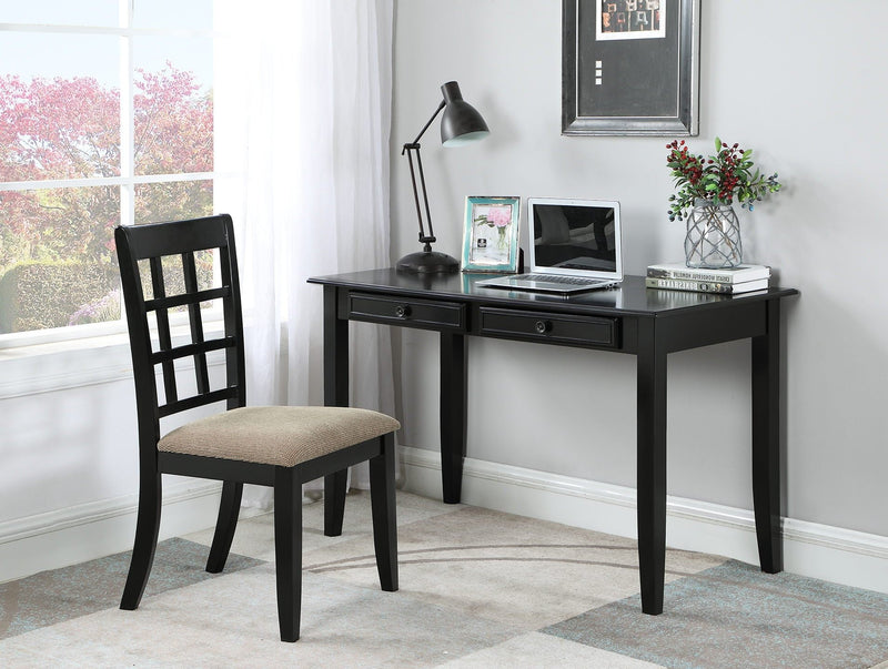 Newton - 2-piece Writing Desk Set - Black And Tan-Washburn's Home Furnishings