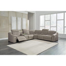 Next-gen Gaucho - Putty - Left Arm Facing Power Recliner 6 Pc Sectional-Washburn's Home Furnishings