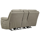 Next-gen - Putty - Dbl Rec Pwr Loveseat W/console-Washburn's Home Furnishings