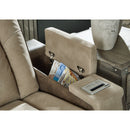 Next-gen - Sand - Pwr Rec Loveseat/con/adj Hdrst-Washburn's Home Furnishings