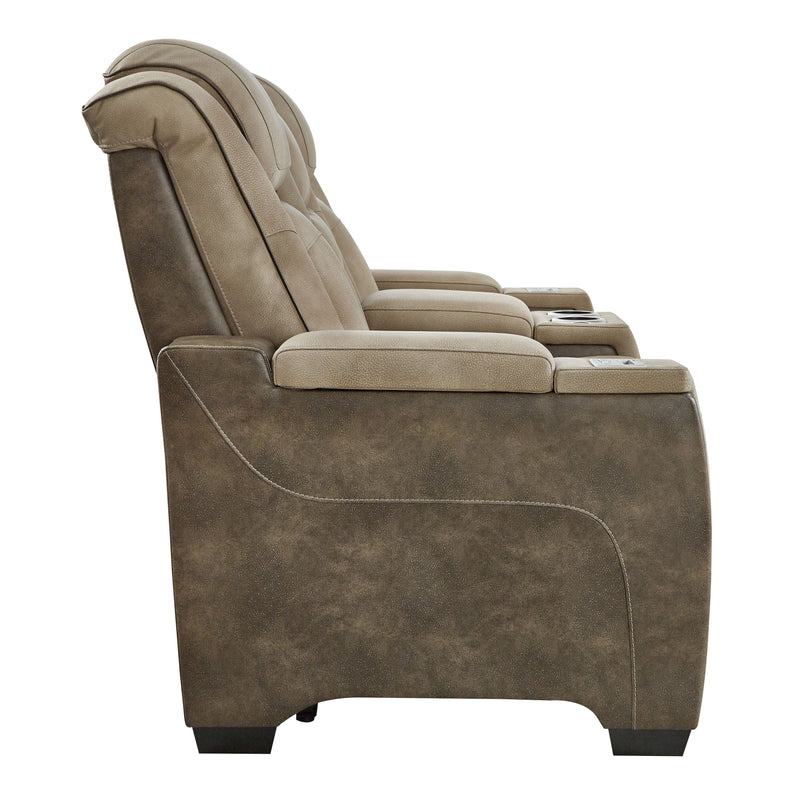 Next-gen - Sand - Pwr Rec Loveseat/con/adj Hdrst-Washburn's Home Furnishings