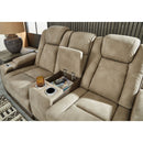 Next-gen - Sand - Pwr Rec Loveseat/con/adj Hdrst-Washburn's Home Furnishings