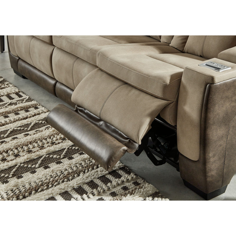 Next-gen - Sand - Pwr Rec Sofa With Adj Headrest-Washburn's Home Furnishings