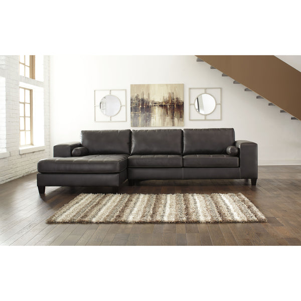 Nokomis - Gray Dark - Laf Chaise & Raf Sofa Sectional-Washburn's Home Furnishings