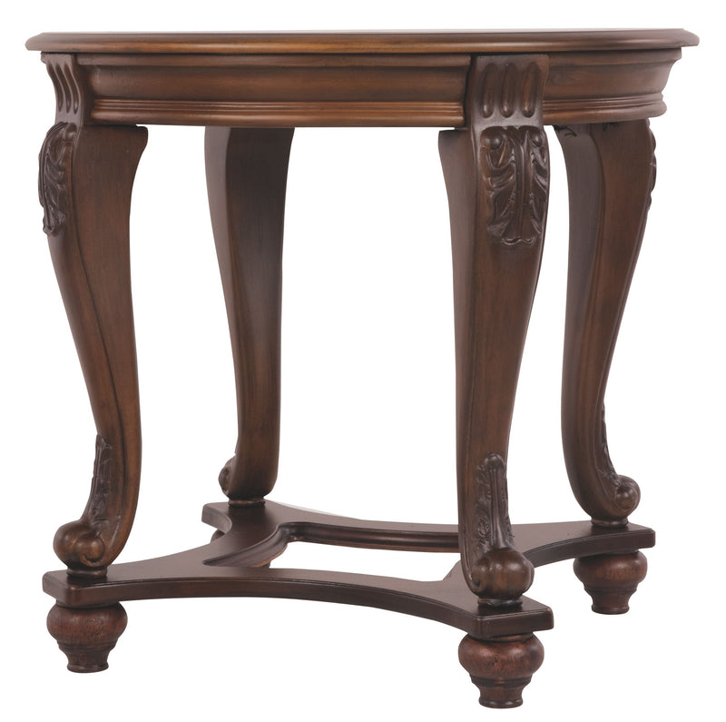 Norcastle - Dark Brown - Round End Table-Washburn's Home Furnishings