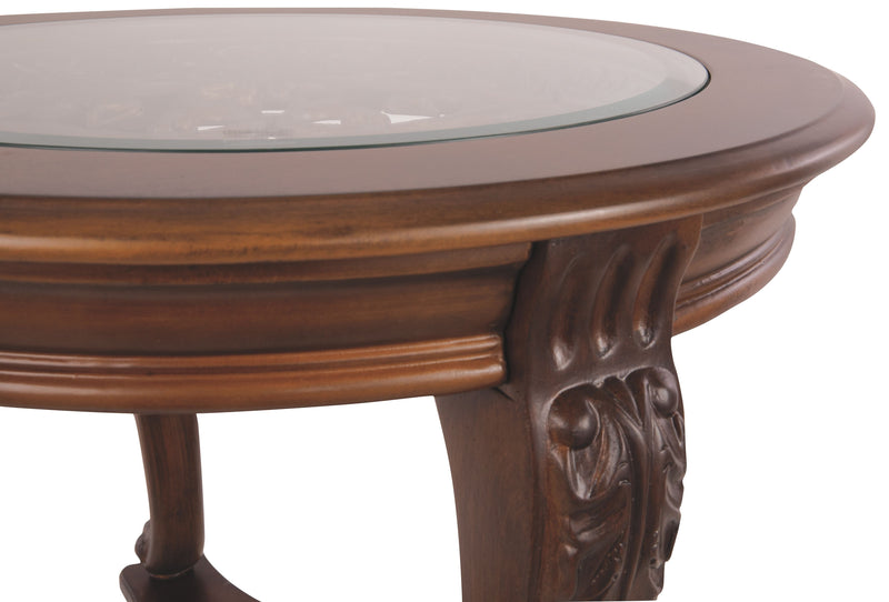 Norcastle - Dark Brown - Round End Table-Washburn's Home Furnishings