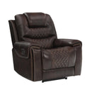 North - Cushion Back Power^2 Glider Recliner - Brown-Washburn's Home Furnishings