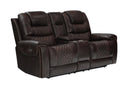 North Motion Collection - Power 2 Loveseat - Dark Brown-Washburn's Home Furnishings