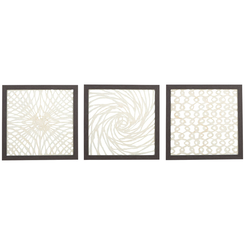 Odella - Antique Gray/cream - Wall Decor Set (3/cn)-Washburn's Home Furnishings