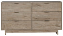 Oliah - Beige - Six Drawer Dresser - 31'' Height-Washburn's Home Furnishings