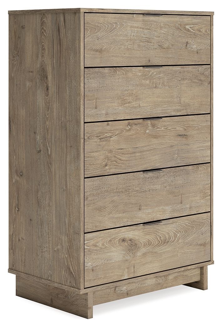 Oliah - Natural - Five Drawer Chest-Washburn's Home Furnishings