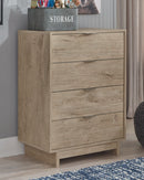 Oliah - Natural - Four Drawer Chest-Washburn's Home Furnishings