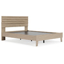 Oliah - Natural - Queen Panel Platform Bed-Washburn's Home Furnishings