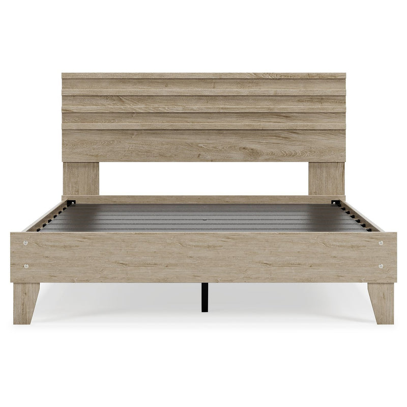 Oliah - Natural - Queen Panel Platform Bed-Washburn's Home Furnishings