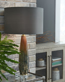 Oranburg - Gray/brown - Glass Table Lamp (1/cn)-Washburn's Home Furnishings