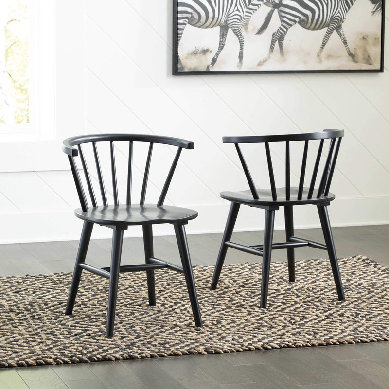 Otaska - Black - Dining Chair (set Of 2)-Washburn's Home Furnishings