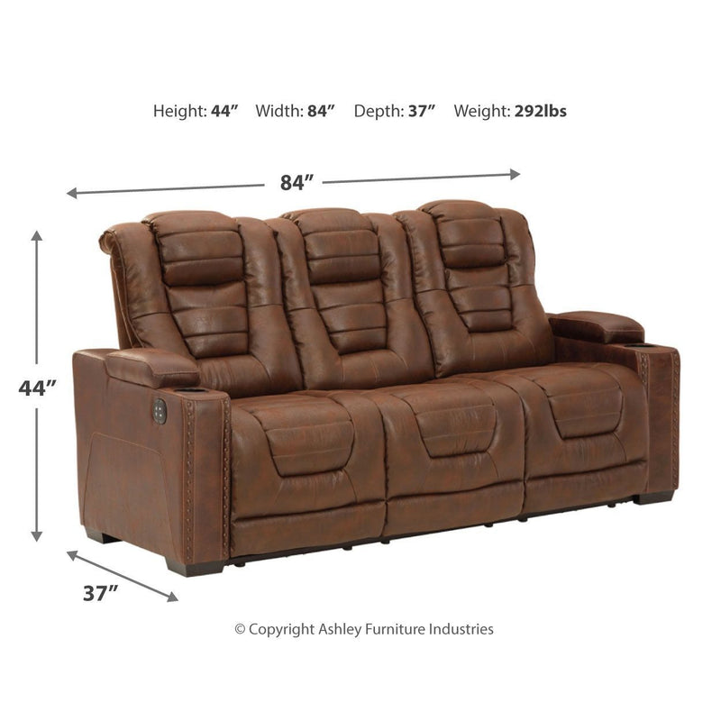 Owner's - Thyme - Pwr Rec Sofa With Adj Headrest-Washburn's Home Furnishings
