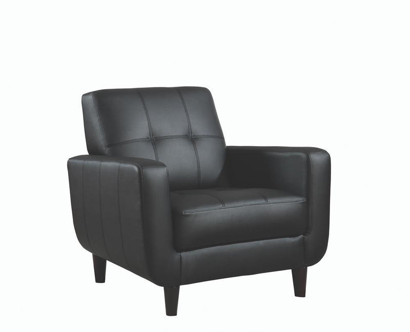 Padded Seat Accent Chair - Black-Washburn's Home Furnishings