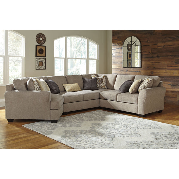Pantomine - Driftwood - Left Arm Facing Cuddler 4 Pc Sectional-Washburn's Home Furnishings