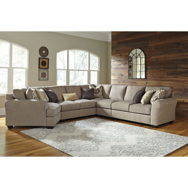 Pantomine - Driftwood - Left Arm Facing Cuddler 5 Pc Sectional-Washburn's Home Furnishings