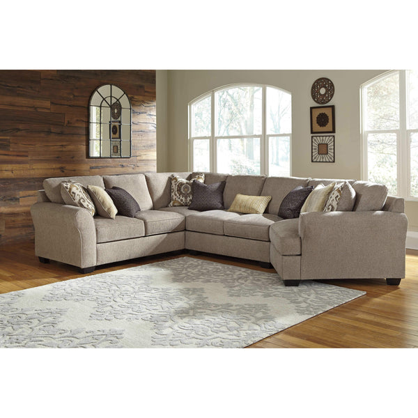 Pantomine - Driftwood - Right Arm Facing Cuddler 4 Pc Sectional-Washburn's Home Furnishings
