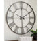 Paquita - Antique Silver - Wall Clock-Washburn's Home Furnishings