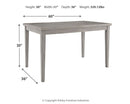 Parellen - Gray - Rectangular Dining Room Table-Washburn's Home Furnishings