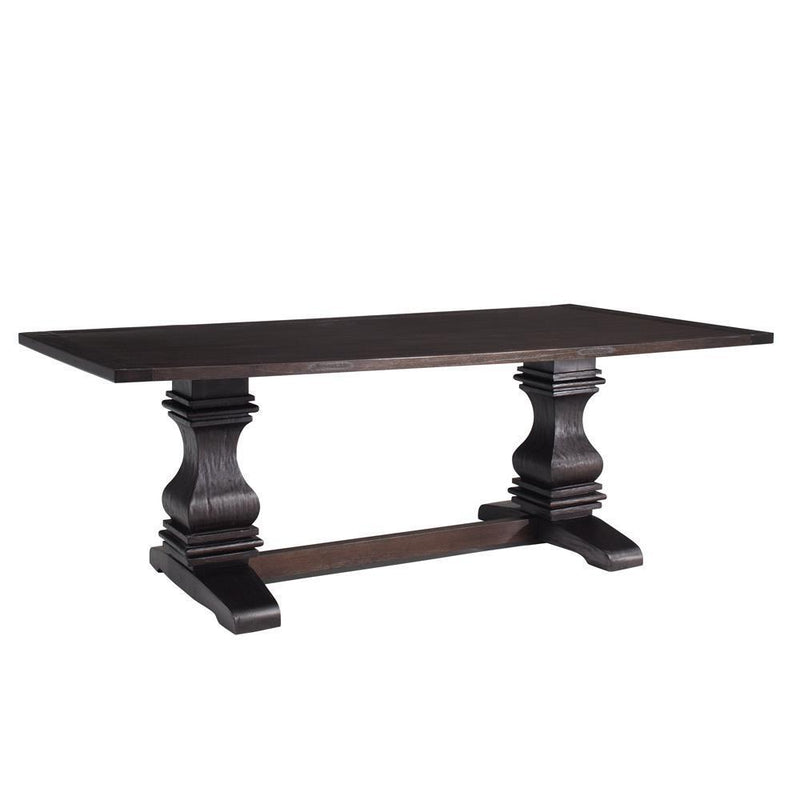 Parkins Double Pedestals Dining Table Rustic - Brown-Washburn's Home Furnishings