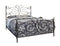 Parleys Eastern King Metal Bed With Scroll Headboard - Black-Washburn's Home Furnishings