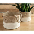 Parrish - Natural/white - Basket Set (2/cn)-Washburn's Home Furnishings