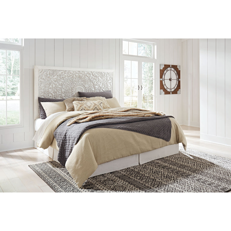 Paxberry - Whitewash - Queen Panel Platform Bed-Washburn's Home Furnishings