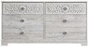 Paxberry - Whitewash - Six Drawer Dresser - Vinyl-wrapped-Washburn's Home Furnishings