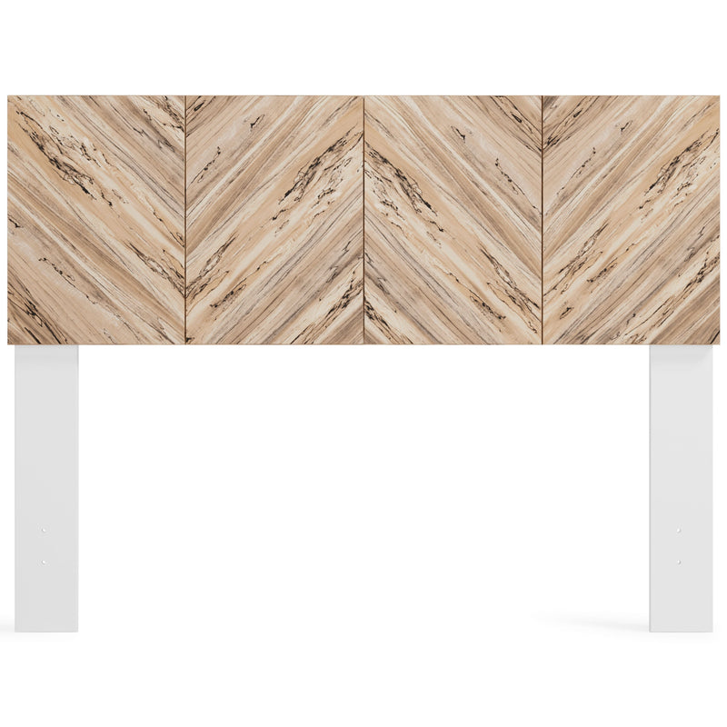 Piperton - Brown / White - Full Panel Headboard-Washburn's Home Furnishings