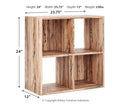 Piperton - Natural - Four Cube Organizer-Washburn's Home Furnishings