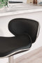 Pollzen - Black - Tall Uph Swivel Barstool(2/cn), Sleek Appeal-Washburn's Home Furnishings