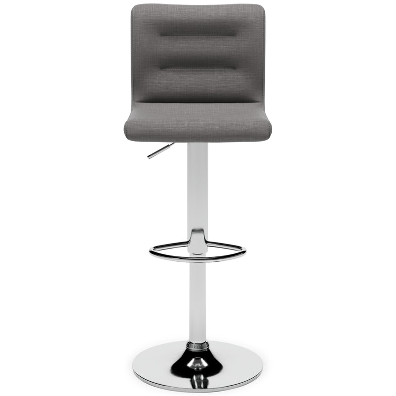 Pollzen - Gray - Tall Uph Swivel Barstool(2/cn)-Washburn's Home Furnishings