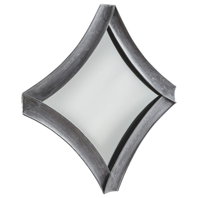 Posie - Antique Silver - Accent Mirror-Washburn's Home Furnishings