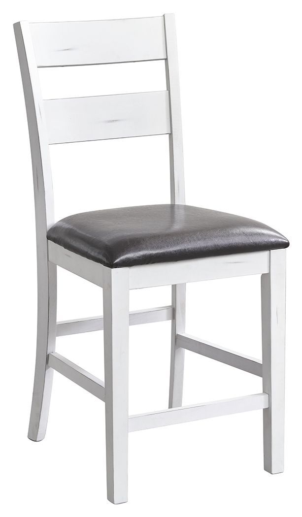 Postenbrook - White/brown - Counter Height Bar Stool (set Of 2)-Washburn's Home Furnishings