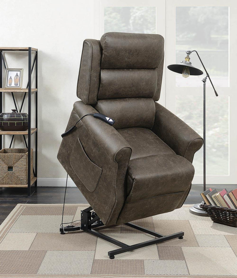 Power Lift Recliner - Brown-Washburn's Home Furnishings