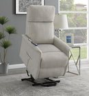 Power Lift Recliner With Wired Remote - Beige-Washburn's Home Furnishings