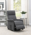 Power Lift Recliner With Wired Remote - Gray-Washburn's Home Furnishings