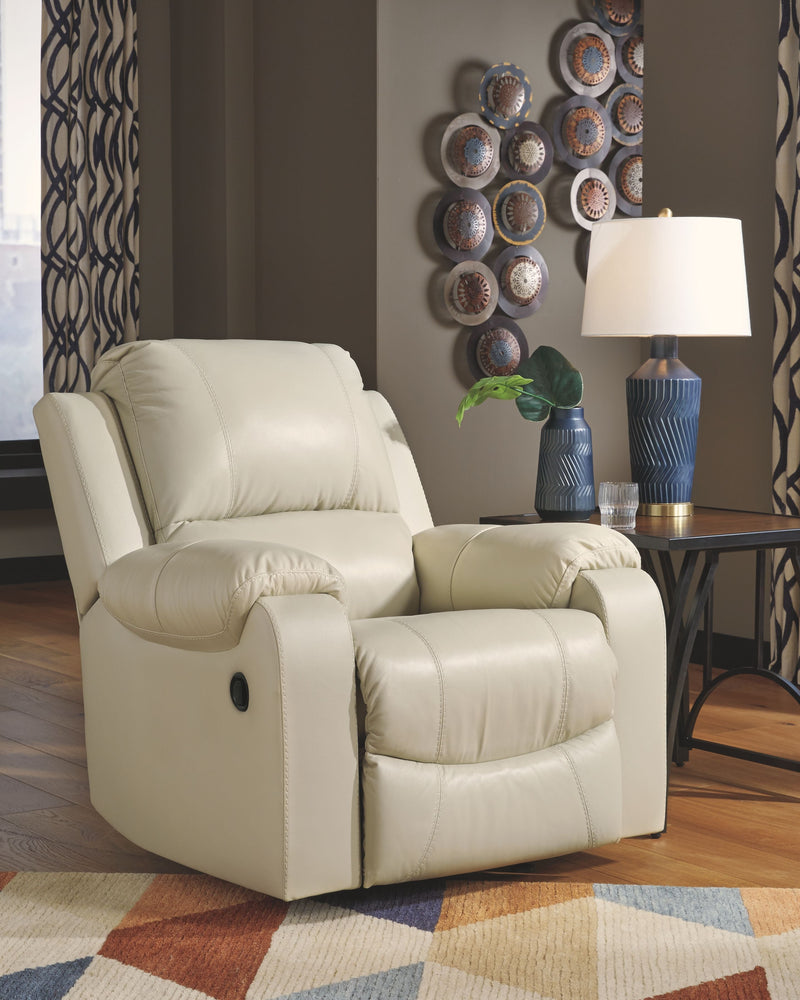 Rackingburg - Cream - Rocker Recliner-Washburn's Home Furnishings