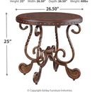 Rafferty - Dark Brown - Round End Table-Washburn's Home Furnishings