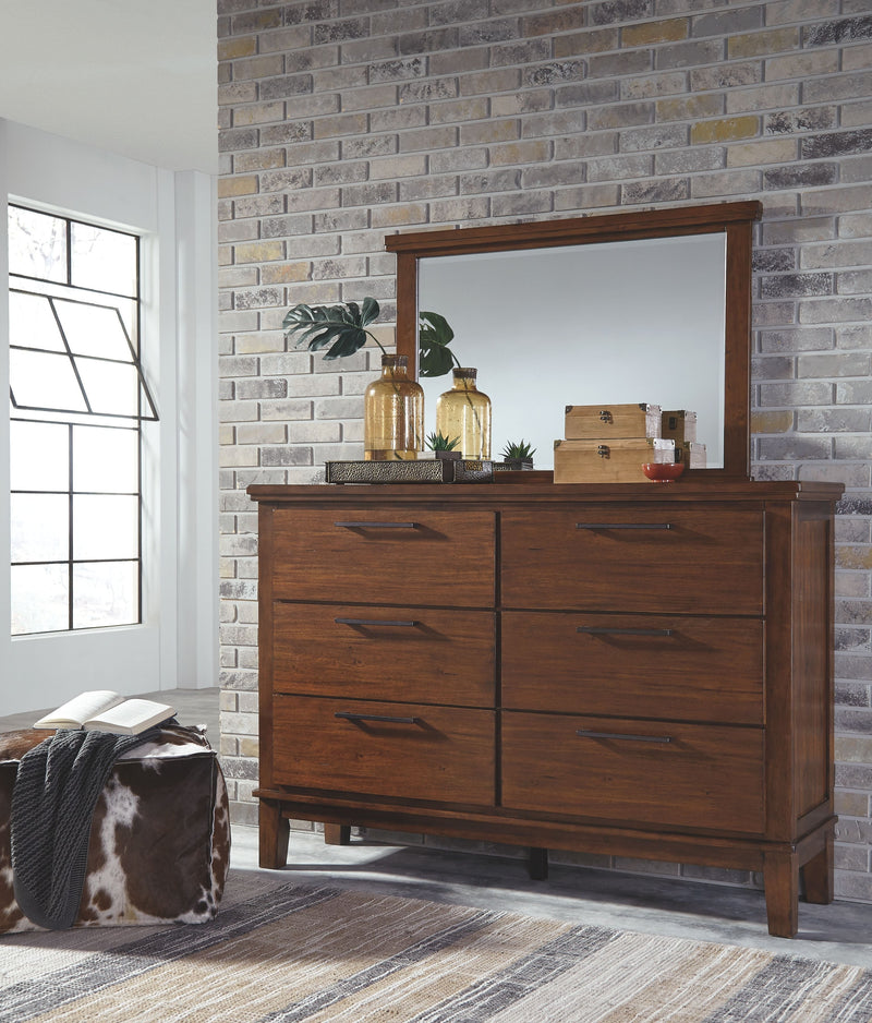 Ralene - Medium Brown - Dresser, Mirror-Washburn's Home Furnishings
