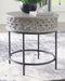 Rastella - Gray/black - Round End Table-Washburn's Home Furnishings