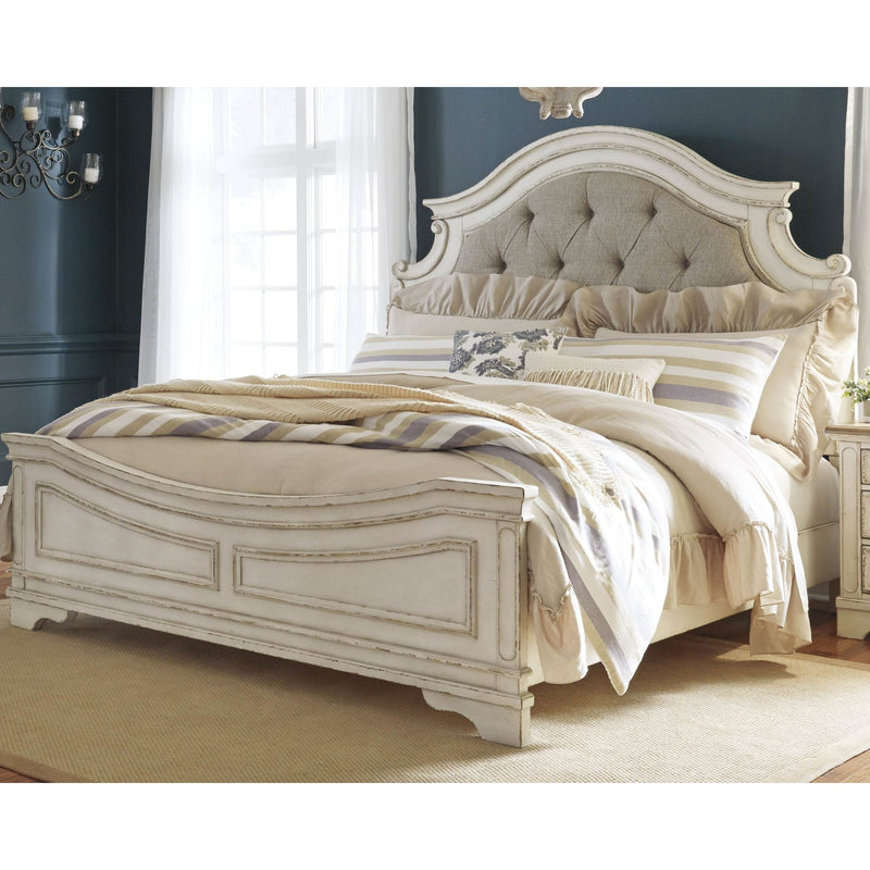 Realyn - Two-tone - King Upholstered Bed-Washburn's Home Furnishings