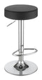 Rec Room/ Bar Tables: Chrome/glass - Adjustable Bar Stool - Black-Washburn's Home Furnishings